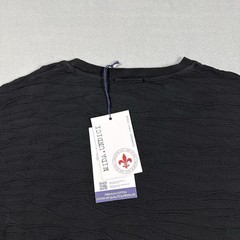 MIDA Undici Textured Crinkle T-Shirt Men’s M Black Premium Cotton Made Italy