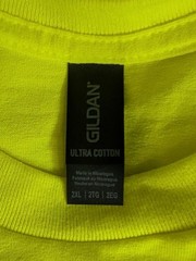 Gildan NWOT Men’s Size 2XL Neon Yellow Work Shirt Corval Group