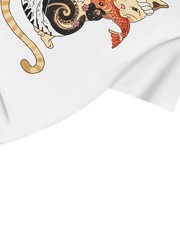 Niepce Cat koi Graphic Tee Japanese Streetwear Short Sleeves T-Shirt