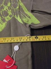 Gunzinii Olive/Neon Green Embroidered Lightning Logo OS Tee HW Size Large