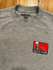 Deathwish Skateboards Benny Skeleton Grey Shirt Size Small Skate EUC