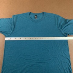 District Perfect Tri Mens 2XL Teal Gray Short Sleeve Crew Neck Tee 2 Pack New