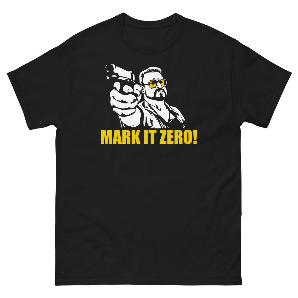Walter Sobchak Mark It Zero Dude Abides Big Graphic T Shirt Tee
