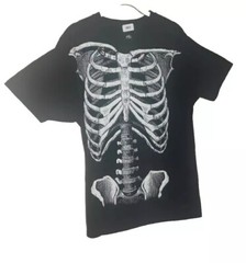 Skeleton Ribcage Tshirt Way To Celebrate Halloween Costume Pullover Top Medium