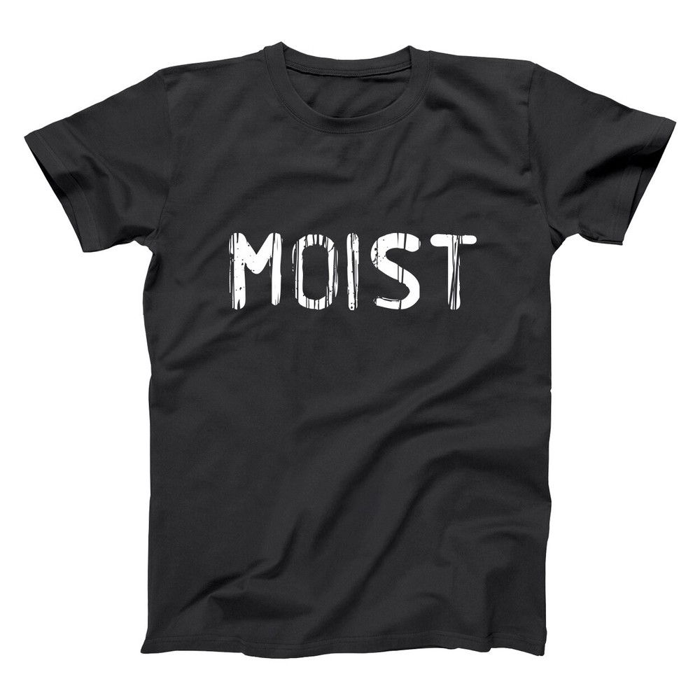 Moist (White Ink) Funny Humor Rude Xxx Party Black Basic Men’s T-Shirt