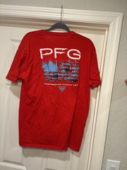 Columbia PFG T-Shirt Men XL Red Fishing Outdoors Logo Beach Casual