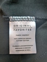 100% Supima Cotton Original Favorites Blank Tshirt Black Size Large Short Sleeve
