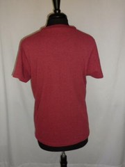 Mens V-Neck T-Shirt Medium Maroon Basic Tee Cactus Brand Soft Short Sleeve NWOT
