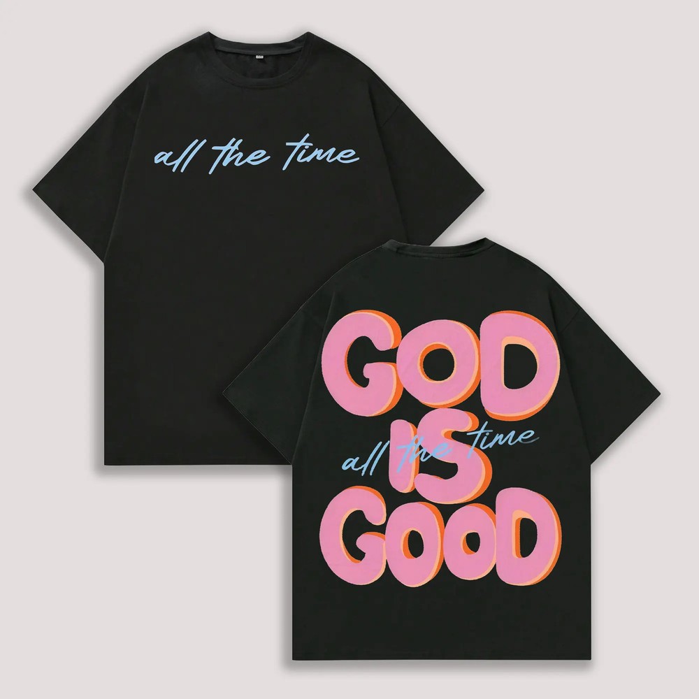 Men’s & Women’s Oversized T-Shirt GOD IS GOOD Double-Sided Graphic Print
