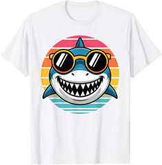 Shark Art for Men Women Kids Adult Shark Novelty Shark Lover T-Shirt
