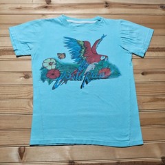 Vintage 90s Costa Rica Scarlet Macaw Parrot Hibiscus Graphic T-Shirt – Medium