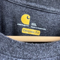 Carhartt Men’s Shirt 3XL Dark Grey Yellow Logo Short Sleeve T-Shirt