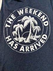 Chubbies Mens Tank Top Size XXL Blue The Weekend Has Arrived Palm Trees