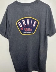 Orvis Classic Fit 1856 Graph Manchester, Vt. T-Shirt. Gray, Mens, Size Medium.