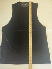 ASOS Tank Top Men’s Black Velvet Small Goth Rocker
