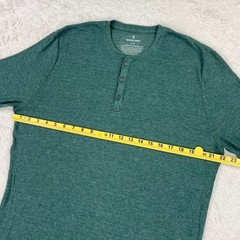 Tommy John Henley Thermal Shirt Men’s Large Long Sleeve Green Modal Stretch SOFT