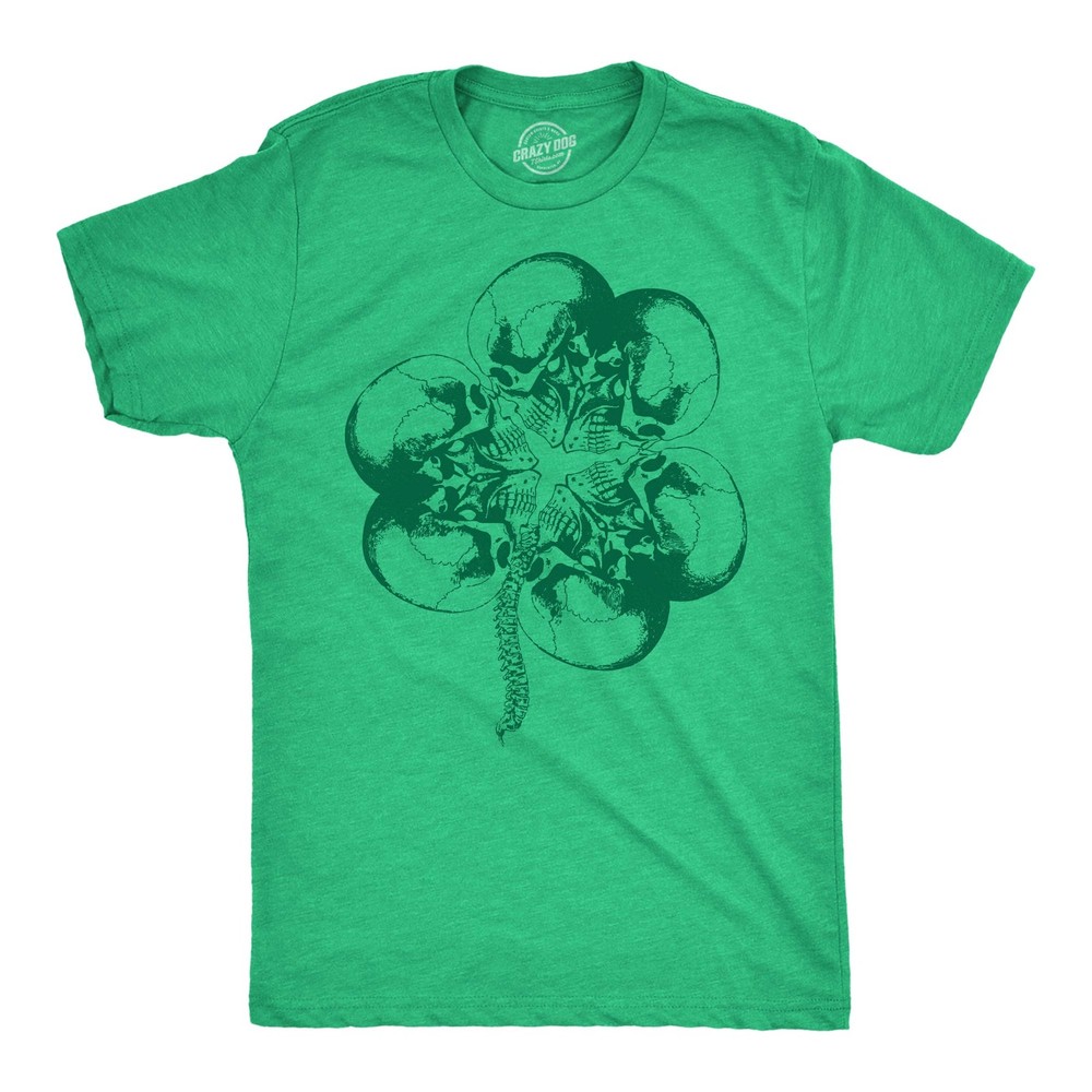 Mens Funny T Shirts Bone Shamrock Sarcastic St Patricks Day Tee For Men