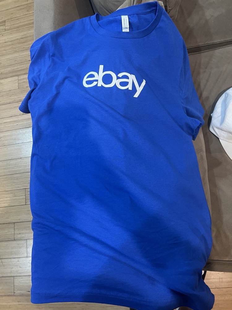 eBay Mens Shirt Large Green Blue Short Sleeve Crew Neck 25th Anniversary