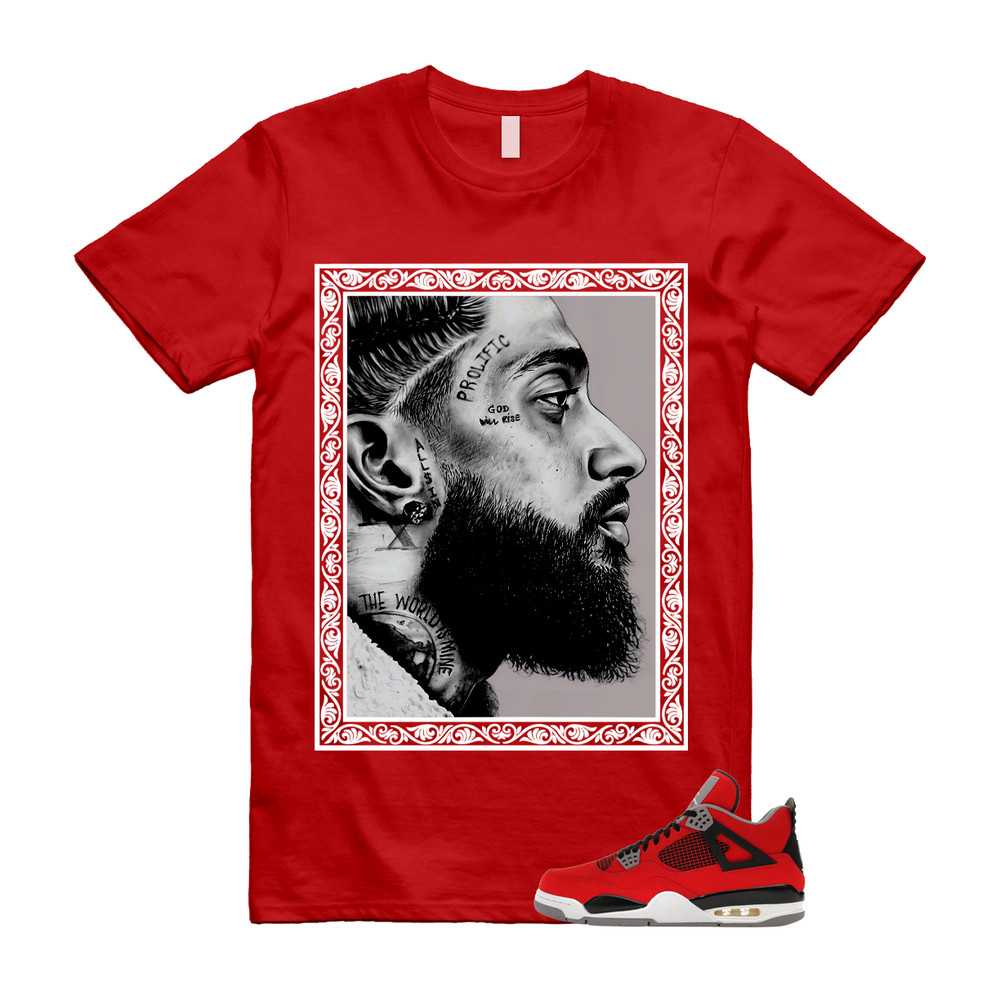 4 Toro Bravo Fire Red White Black Cement Grey 2026 T Shirt Match NIP