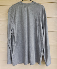 Gray Long Sleeve Workwear Men’s Tee Shirt Size Large Cotton Blend