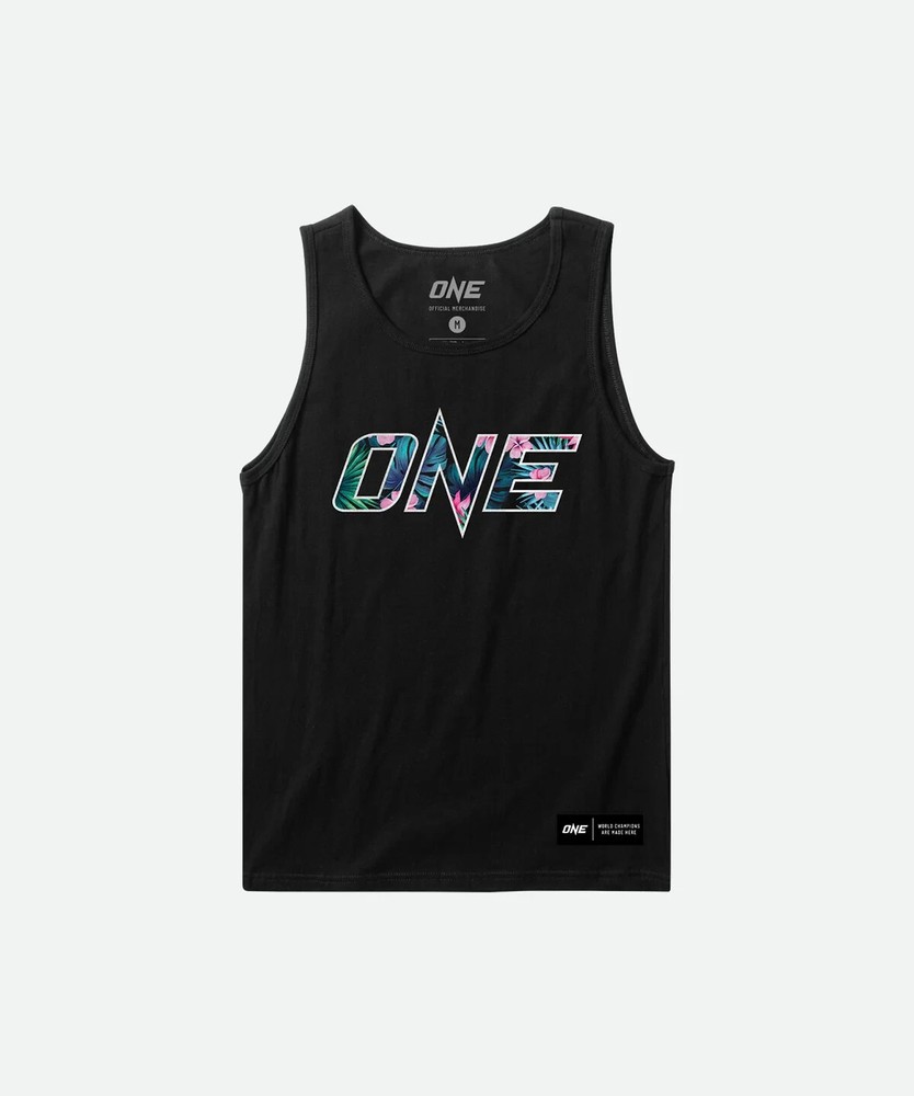 ONE tank top in a colorful tropical print, comfortable to wear, from Thailand.
