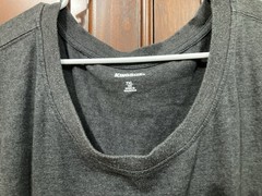 men’s 7xl big Kingsize crewneck s sleeve pocket tee shirt Heather Charcoal Grey