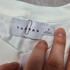 Topman Men’s Oversized T Shirt Size S White Short Sleeve Cotton Casual Tee Top