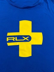 RLX Ralph Lauren Shirt Men’s XL Blue Blue Cross Graphic Logo Performance Tee