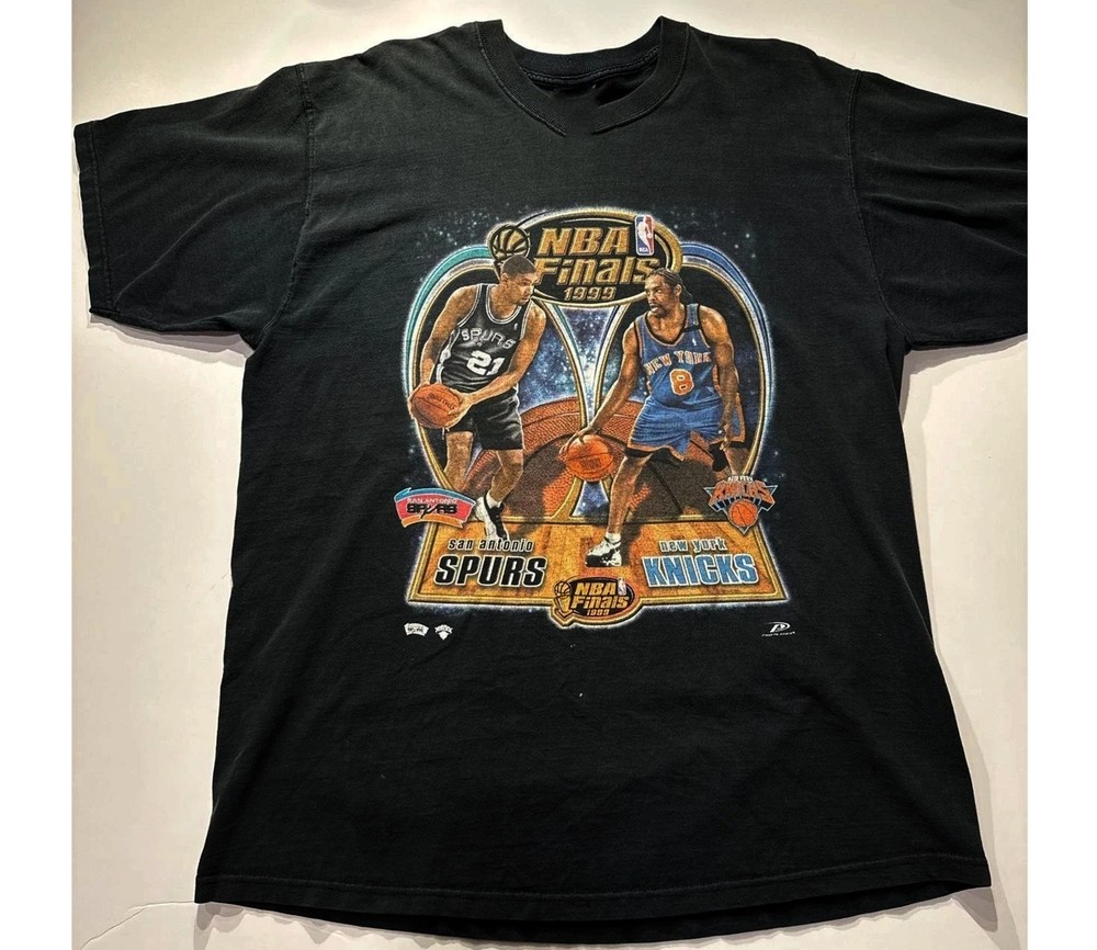 Vintage Rare 1999 Finals Spur s vs Knicks Sport reprint T-Shirt