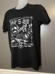 Outrank Shirt Mens Medium Black Pay Me Money Long Graphic Streetwear Tee