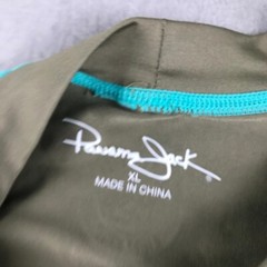 Panama Jack Shirt Mens XL Green White Tagless Raglan Long Sleeves Crew Neck Tee