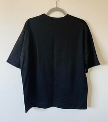 Uniqlo JW Anderson Womens Black Supima Cotton Crew Neck Oversized T-Shirt Size S
