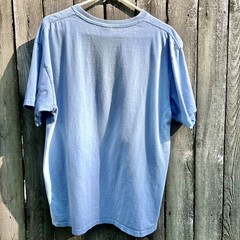 Snoopy Surfing T-Shirt VTG Met Life Insurance Advertising Peanuts XL Light Blue