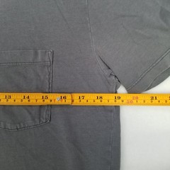 GAP Unisex Gray Basic Pocket T-Shirt Size Small Faded Design Classic Comfort