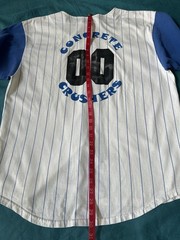 Vintage 90s Badger Sport Baseball Jersey Sz L Concrete Crushers #00 Made In USA