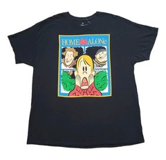 Home Alone Kevin McCallister Wet Bandits Size 2XL Mens Black T-Shirt Scream