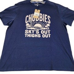 Chubbies T-Shirt Men’s XL The No Brainer Non Pocket Graphic Blue New Shirt Tags
