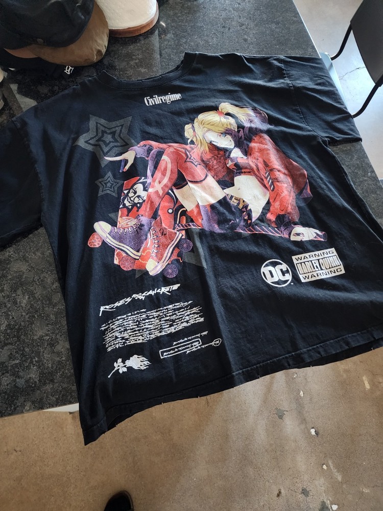 Civil Regime Harley Quinn T-Shirt XL Batman/Joker OVERSIZED