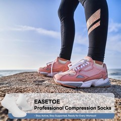 Ankle Compression Socks for Men and Women 6 Pairs Cushioned Low Cut Athletic …