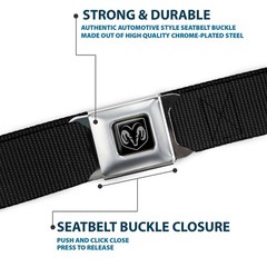 mens Seatbelt Belt, Multicolor, 1.5 Wide – 32-52 Inches in Length US