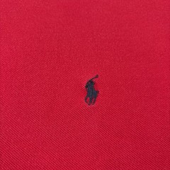 Vtg Polo Ralph Lauren T Shirt Mens Large Red Knit Mesh Short Sleeve Cotton Pony