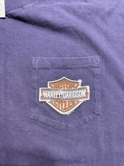 VTG Harley Davidson T Shirt Dubai UAE XL Pocket Blue 2009