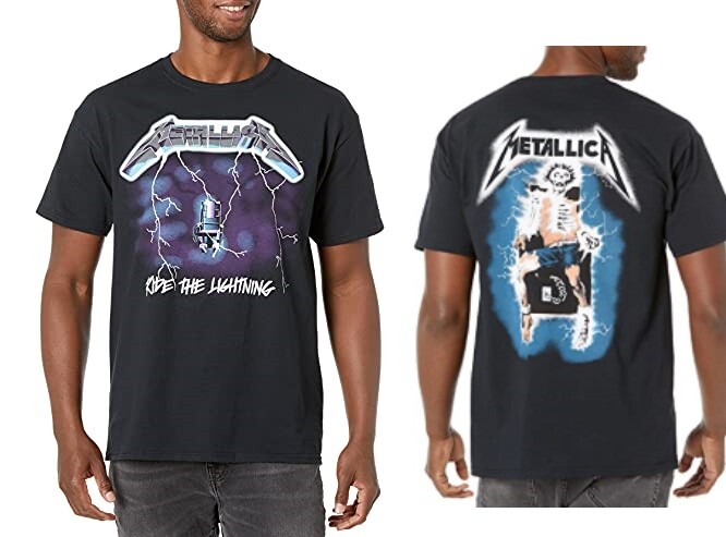 Metallica Ride the Lightning Mens T-Shirt – Mens Tees Lightweight – Brand New