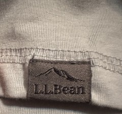 NWT L.L.Bean Gray Logo Men’s Crew Neck Long Sleeve Colorblock T-Shirt Size L