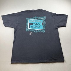 Vintage Rocky Bullwinkle T-Shirt Mens XL Black Taco Bell Lovers Cartoon USA 90s