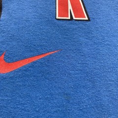 Vintage Nike T Shirt Youth XL 18-20 Blue Spellout Swoosh Made In USA