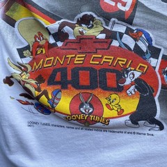 Vintage 90s NASCAR Looney Tunes Kevin Harvick All Tuned Up Chase Authentics AOP