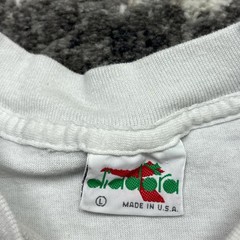 Vintage Diadora Shirt Mens Large 90s Single Stitch Soccer Futbol Football Tennis