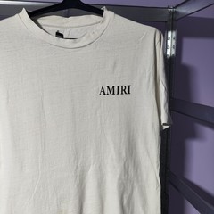Amiri Angel Cherub Engraving Graphic Tee Cream White Designer Size L