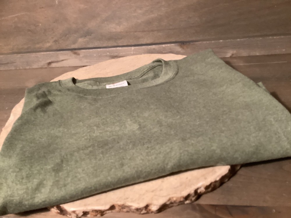 Hanes Mens ECOSMART T-Shirt POLY Cotton GREEN T Shirt Plain Tee Top 3X NEW